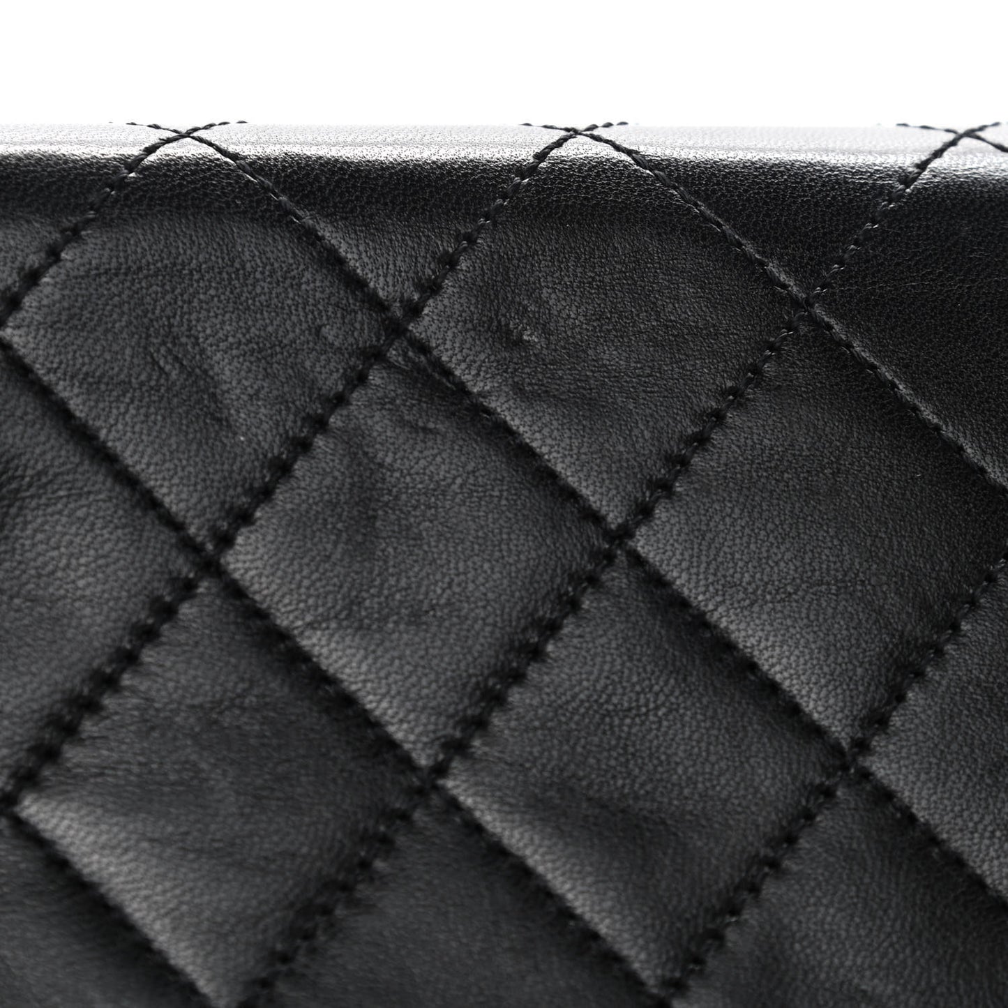 Lambskin Quilted Small Single Flap Black