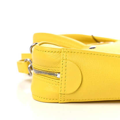Balenciaga Shiny Day Calfskin Logo XS Triangle Duffle Jaune Black 9 of 13