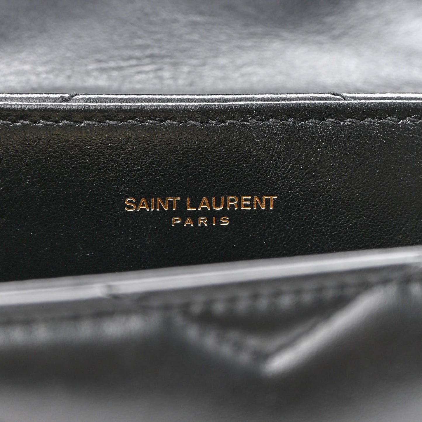Calfskin Y Quilted Monogram Small Loulou Chain Satchel Black