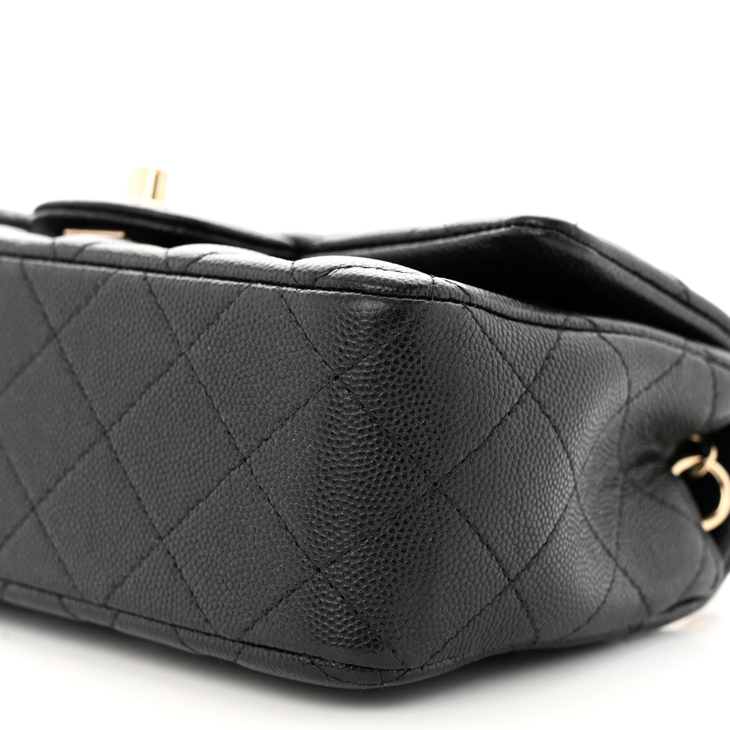 Caviar Quilted Mini Rectangular Flap Black