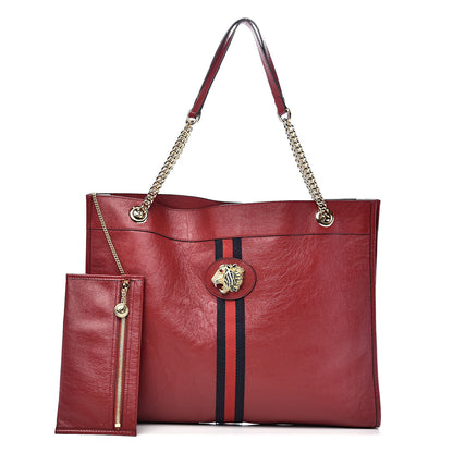Gucci Calfskin Large Rajah Chain Tote Romantic Cherry 1 of 14
