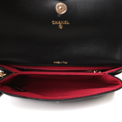 Chanel Lambskin Quilted Chanel 19 Flap Clutch Black 5 of 14