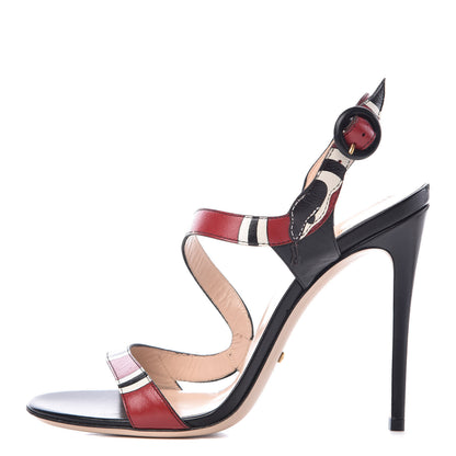 Gucci Malaga Kid Snake Sandals 37 Black 1 of 7