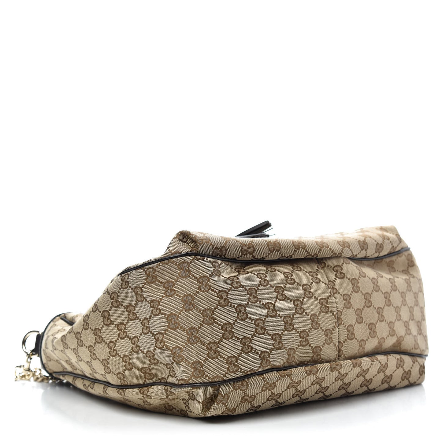 Monogram Margaux Calfskin Medium Emily Hobo Beige Ebony Cocoa