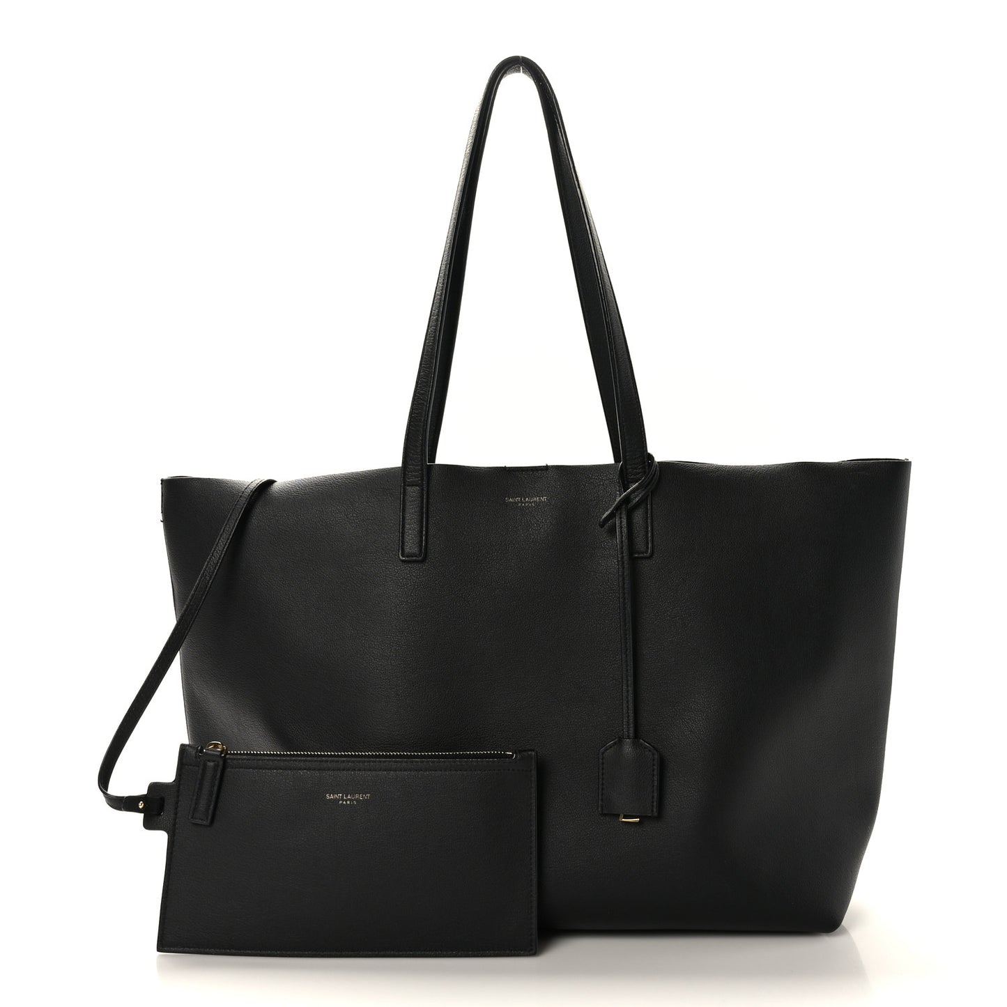 Calfskin Large Shopping Tote Black
