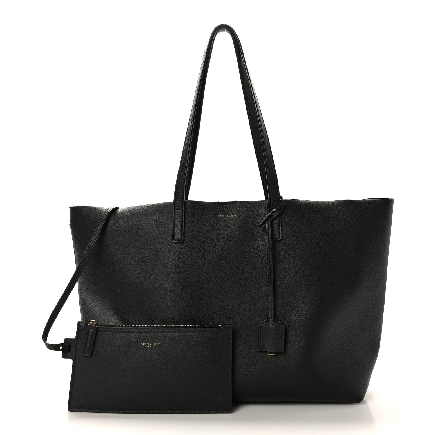 Saint Laurent Calfskin Large Shopping Tote Black 3 of 10