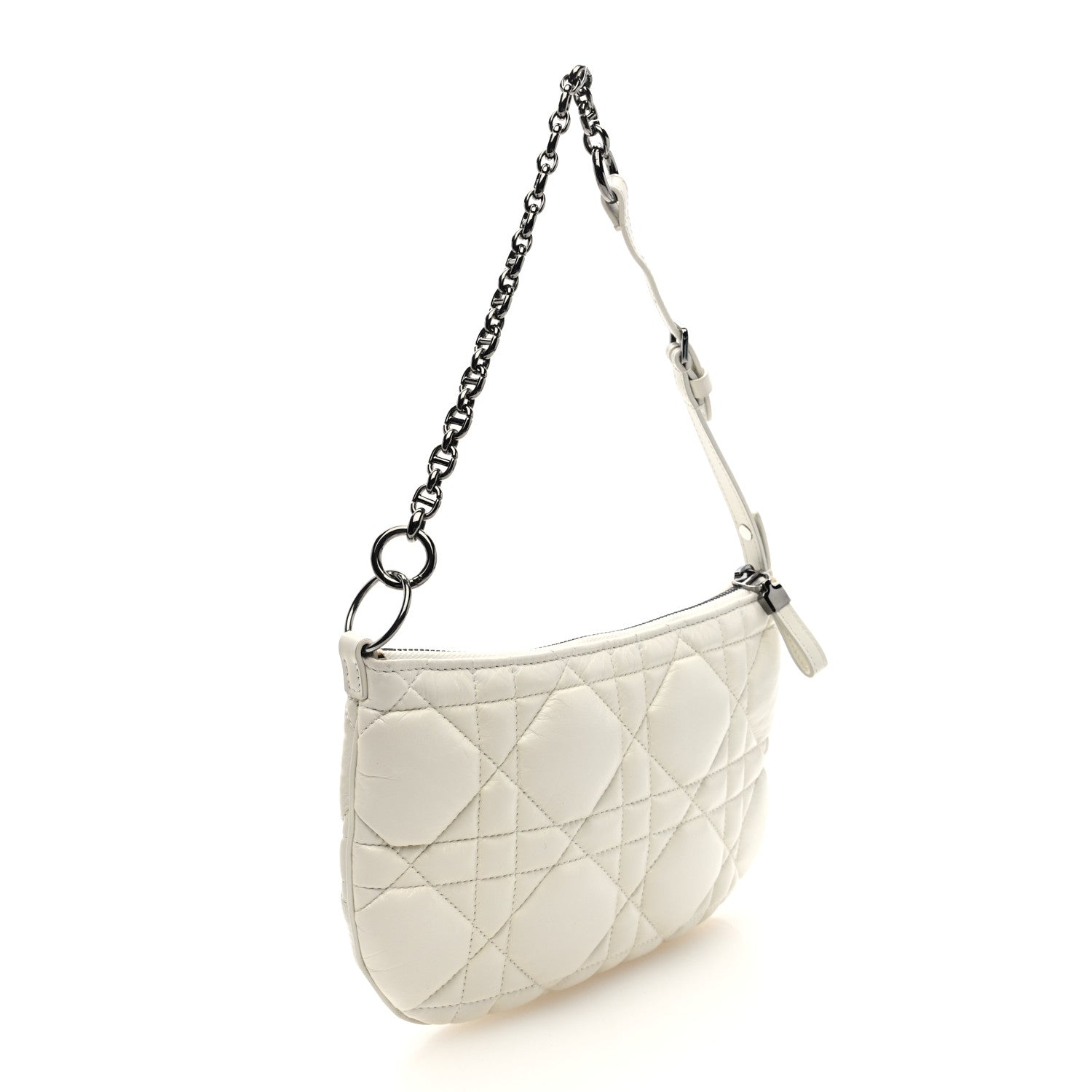 Christian Dior Calfskin Cannage Caro Pouch Latte 3 of 9