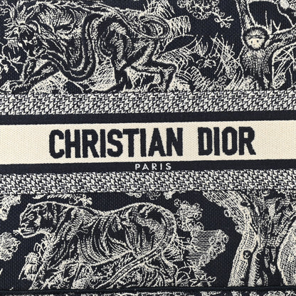 Christian Dior Canvas Embroidered Small Dioriviera Toile De Jouy Book Tote Blue 7 of 11