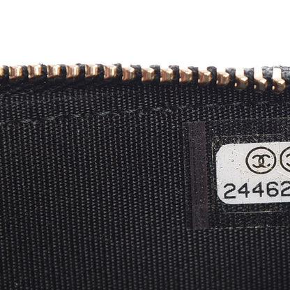 Chanel Crackled Patent Calfskin Quilted Small Clutch With Pearl Chain Black 10 of 11