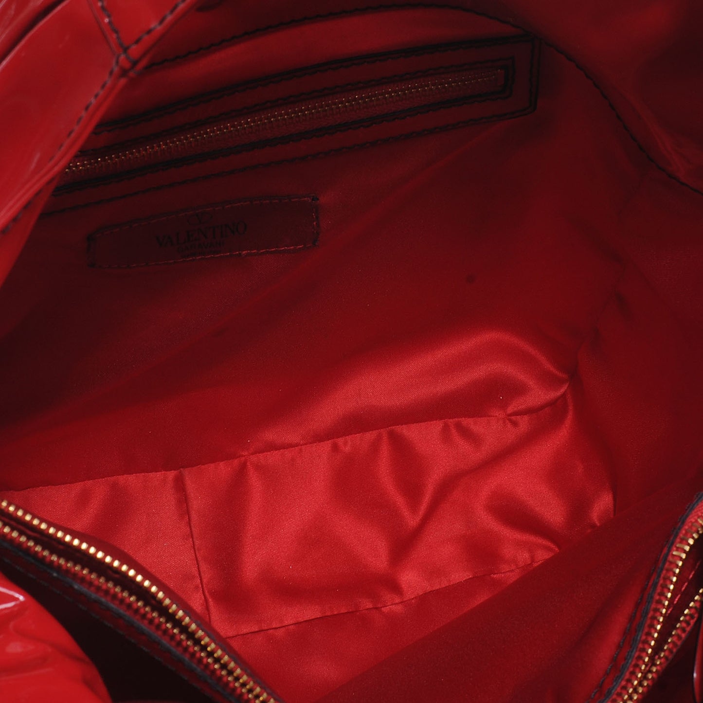 Patent Lacca Medium Nuage Hobo Rosso Valentino