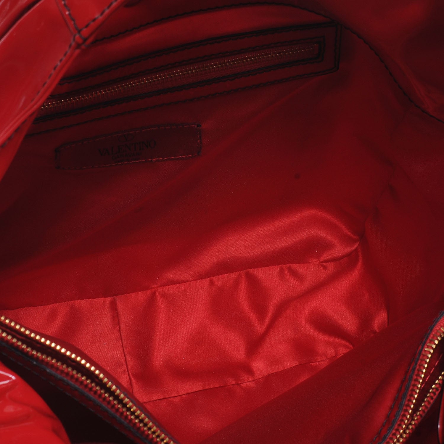 Valentino Garavani Patent Lacca Medium Nuage Hobo Rosso Valentino 5 of 7