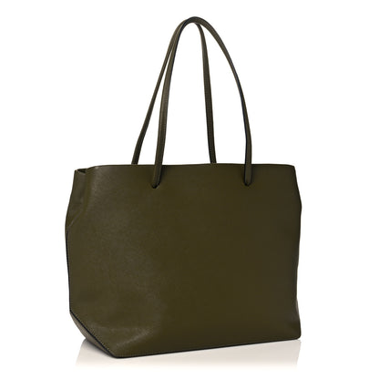 Marc Jacobs Calfskin Embossed Logo East West Shopper Tote Olive Geen 3 of 13