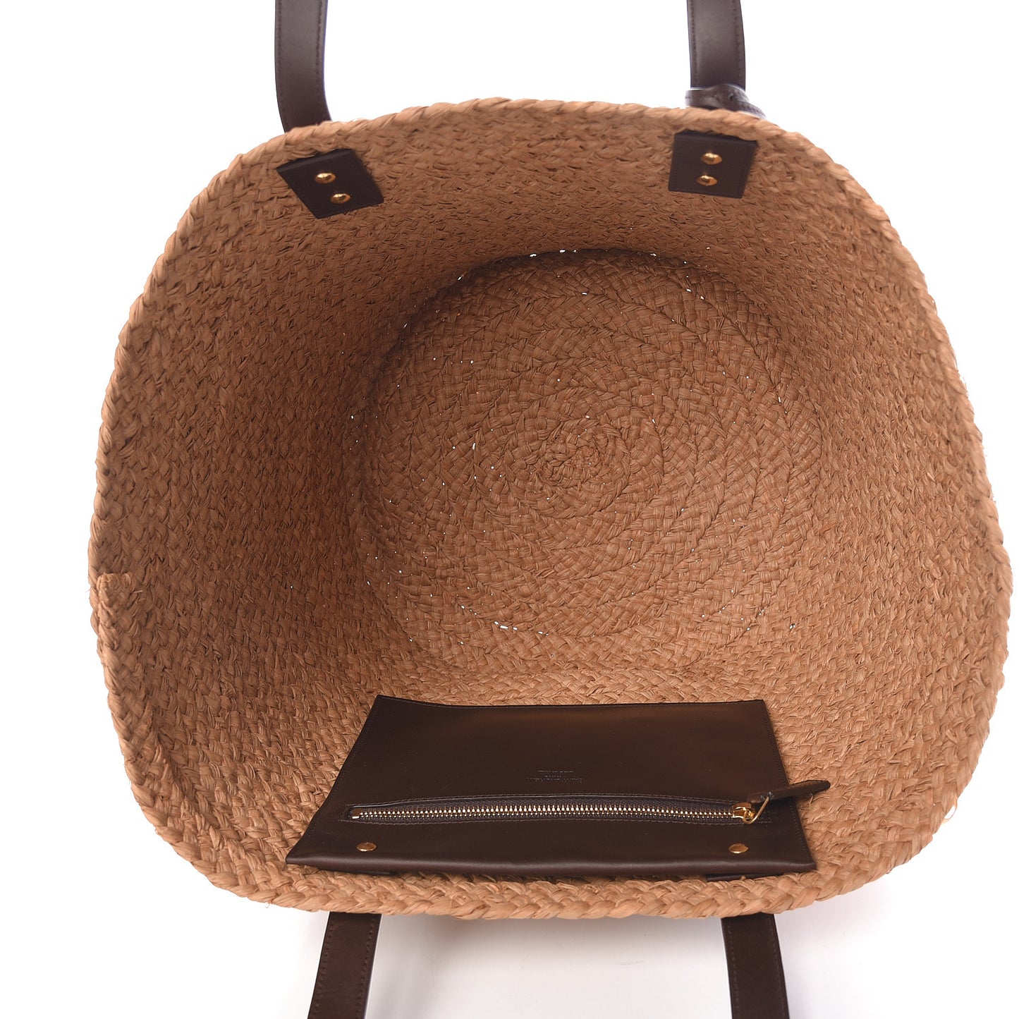 Raffia Calfskin Medium Panier Tote