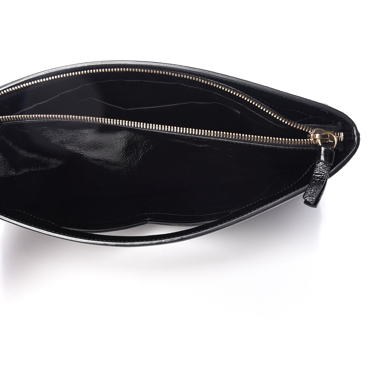 Patent Oversized Cocktail Clutch Black