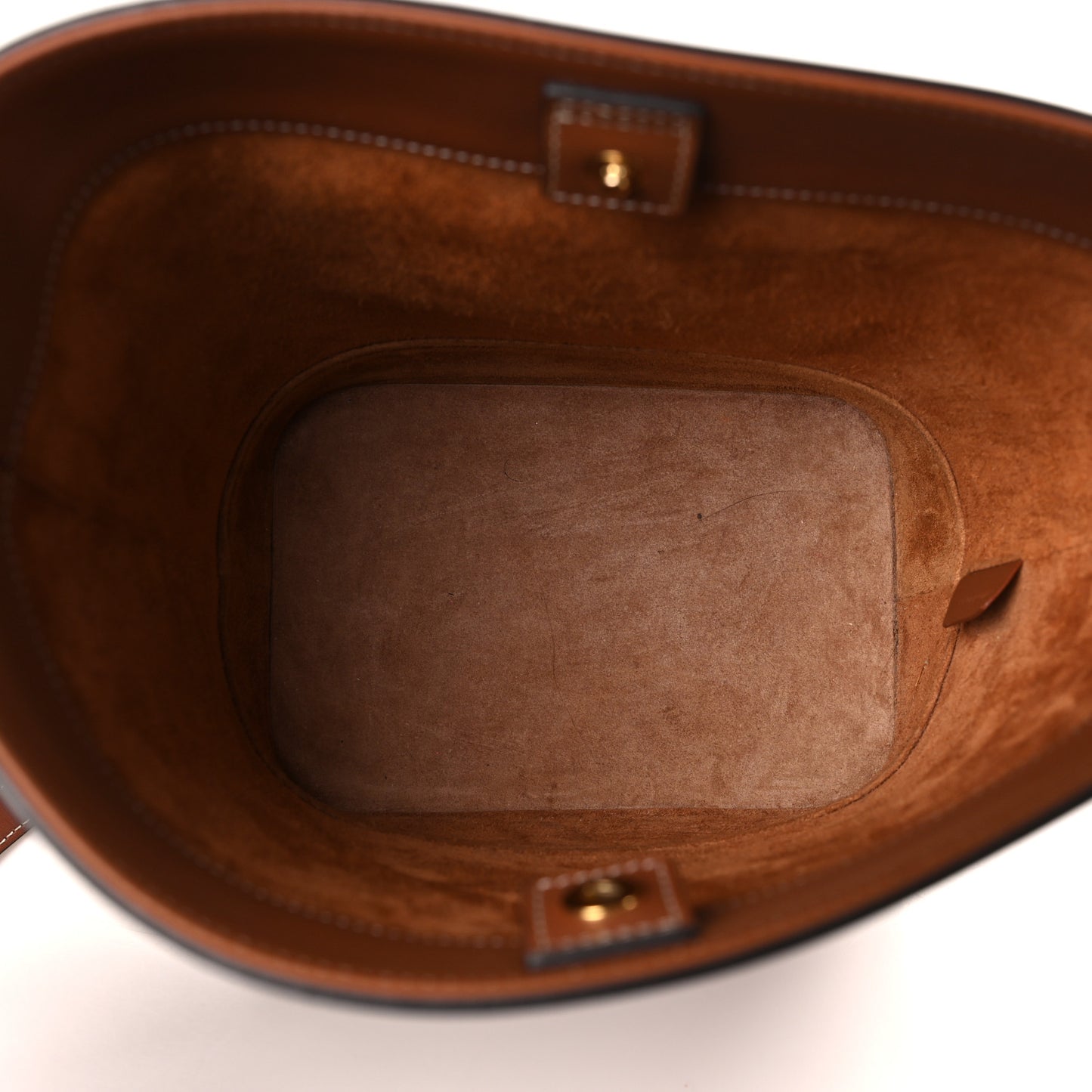 Smooth Calfskin Small Cuir Triomphe Bucket Bag Tan