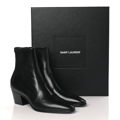 Saint Laurent Incrociato Muriel Vassili 60 Ankle Zip Boots 39 Black 8 of 8