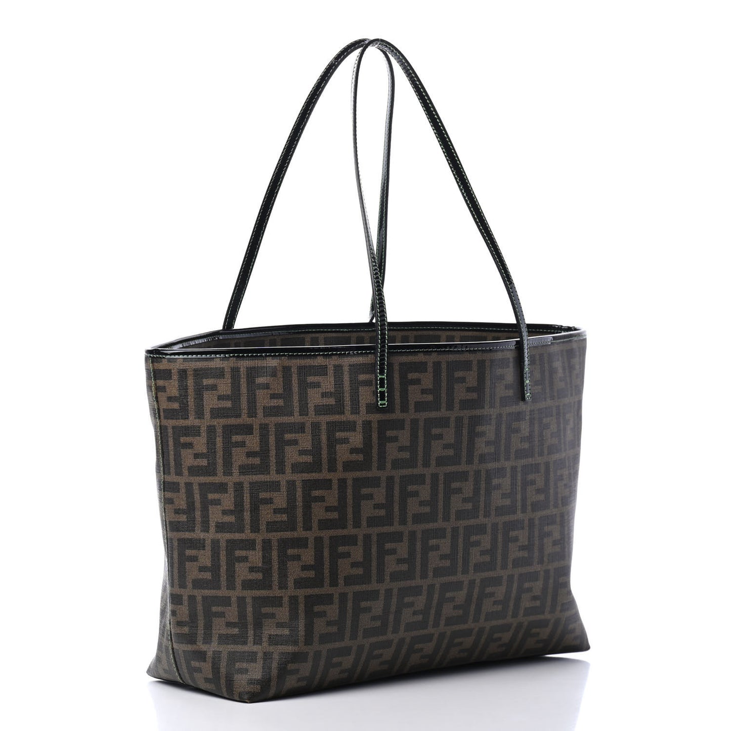 Zucca Spalmati Clover Print Medium Roll Tote Tobacco