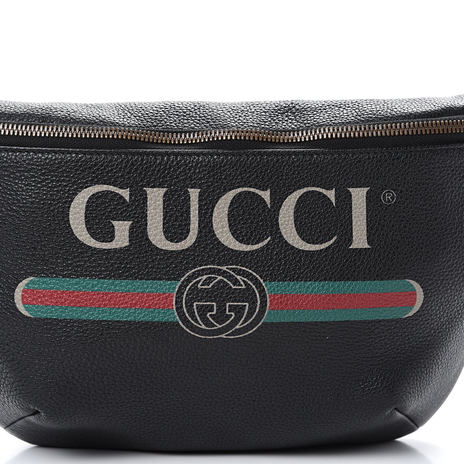 Gucci Grained Calfskin Logo Belt Bag Black 7 of 10