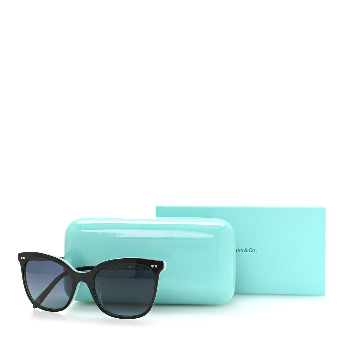 Tiffany Acetate TF4140-F Heart Sunglasses Black Blue 10 of 10