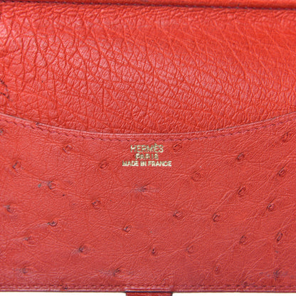 Hermes Ostrich Vision Agenda Cover PM Rouge Vif 6 of 8