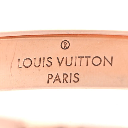 Louis Vuitton Brass Monogram Nanogram Cuff M Pink Gold 4 of 7