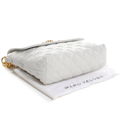 Marc Jacobs Leather Quilted The Large Single White 4 of 11