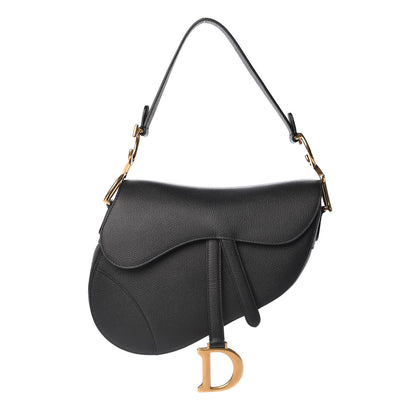 Christian Dior Grained Calfskin Saddle Bag Black 1 of 19