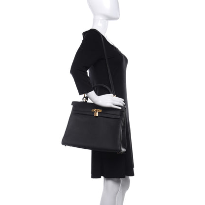 Hermes Togo Kelly Retourne 35 Black 2 of 11