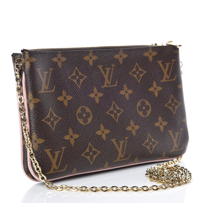 Louis Vuitton Monogram Blooming Flowers Double Zip Pochette 3 of 12