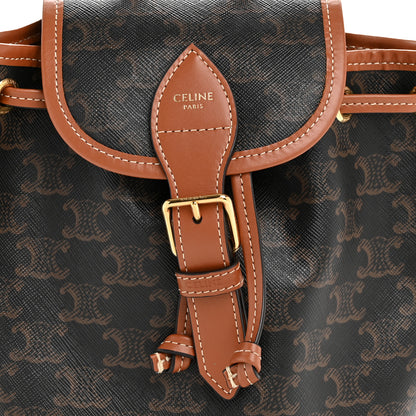 Celine Triomphe Canvas Calfskin Mini Folco Backpack Tan 9 of 15