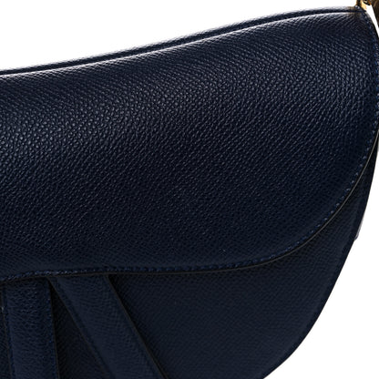Christian Dior Grained Calfskin Saddle Bag Navy 13 of 13