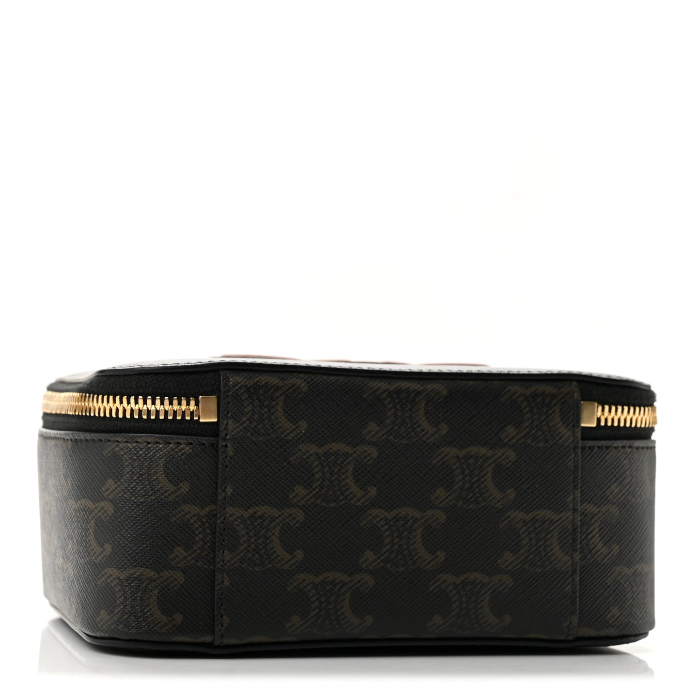 Triomphe Canvas Calfskin Cuir Box On Chain Tan