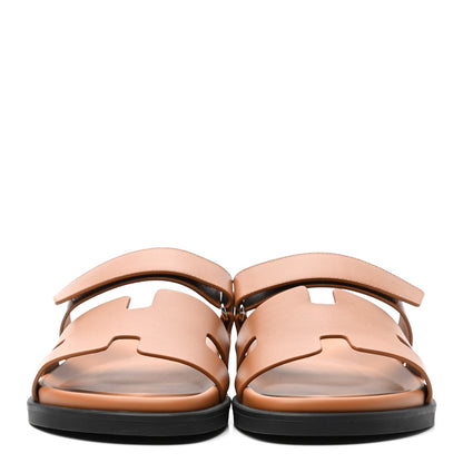 Hermes Calfskin Mens Chypre Sandals 43 Gold 2 of 9