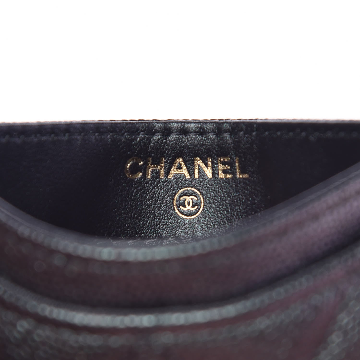 Chanel Iridescent Caviar Quilted Card Holder Black 6 of 10