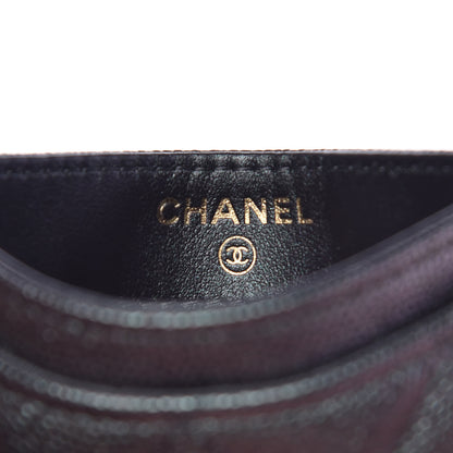 Chanel Iridescent Caviar Quilted Card Holder Black 6 of 10