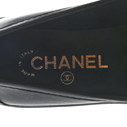 Chanel Lambskin Quilted CC Turnlock Loafers 37 Black 7 of 9