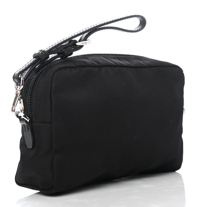 Prada Tessuto Nylon Saffiano Wristlet Black 2 of 4