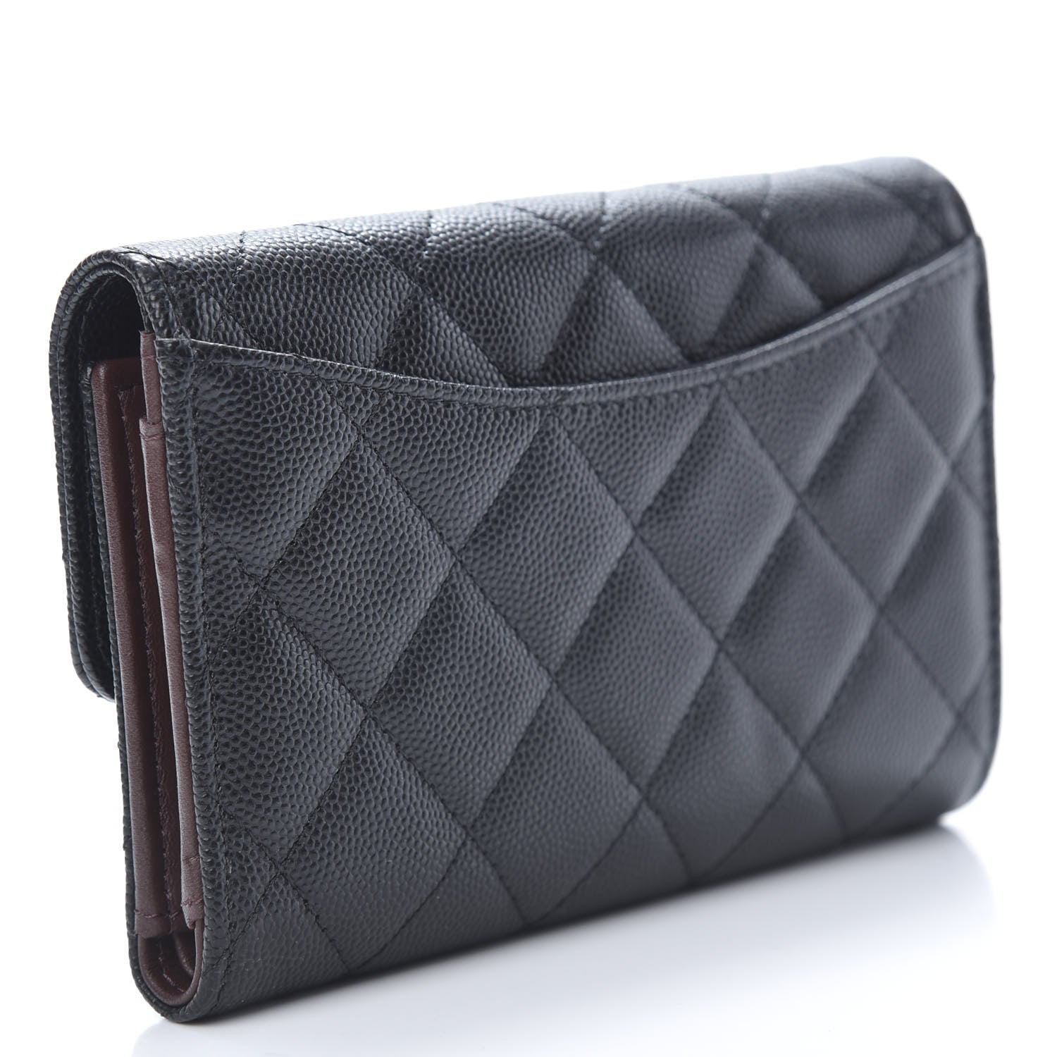 Chanel Caviar Quilted Medium Flap Wallet Black 3 of 9