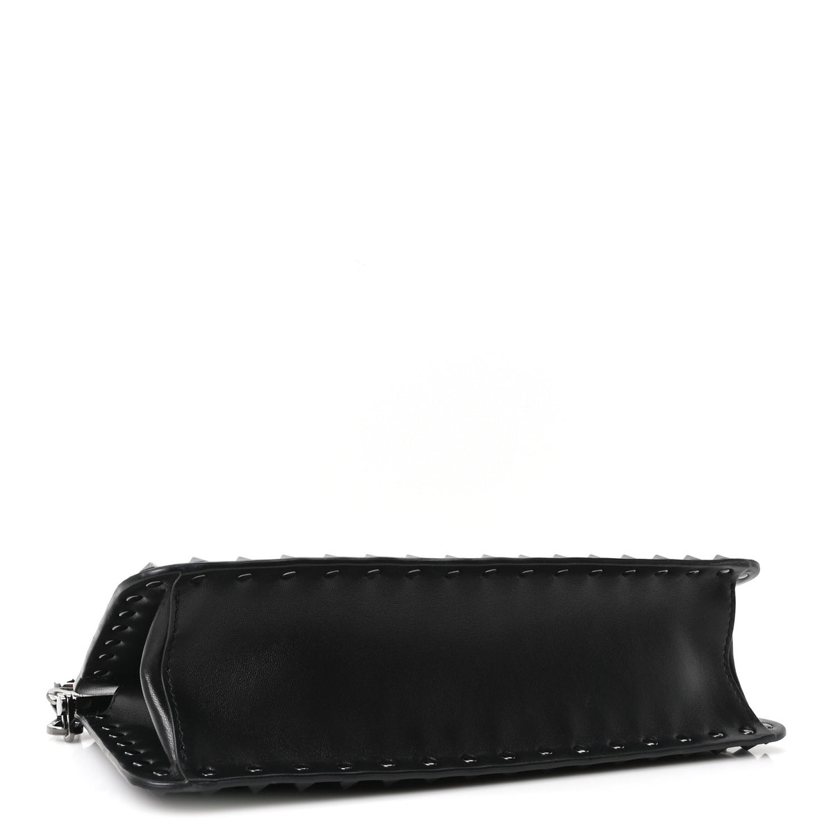 Nappa Rockstud Spike Shoulder Bag Black
