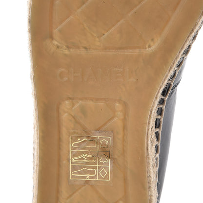 Chanel Lambskin CC Espadrilles 36 Black 6 of 10