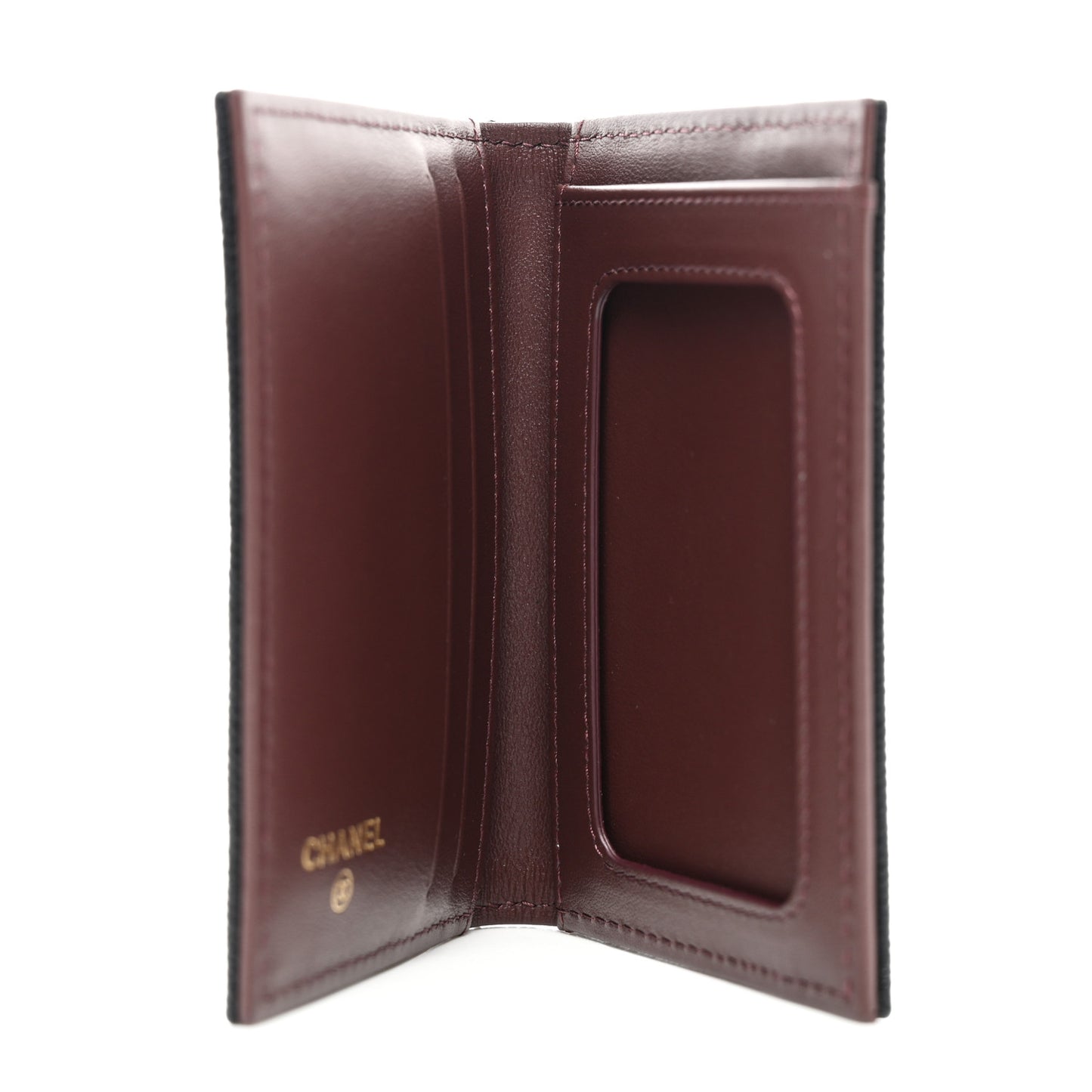 Caviar Quilted Card Holder Wallet Black