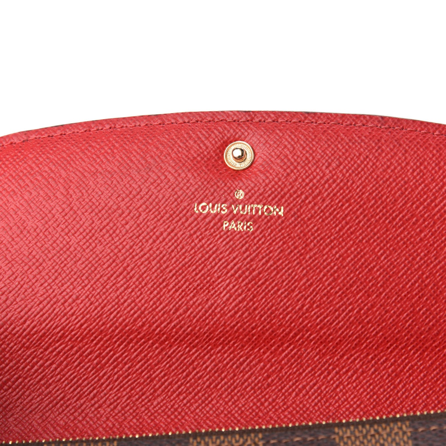 Damier Ebene Emilie Wallet Red