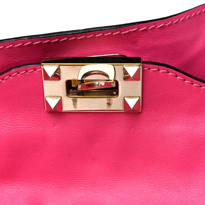 Valentino Garavani Vitello Medium Rockstud Tote Fuxia 12 of 15