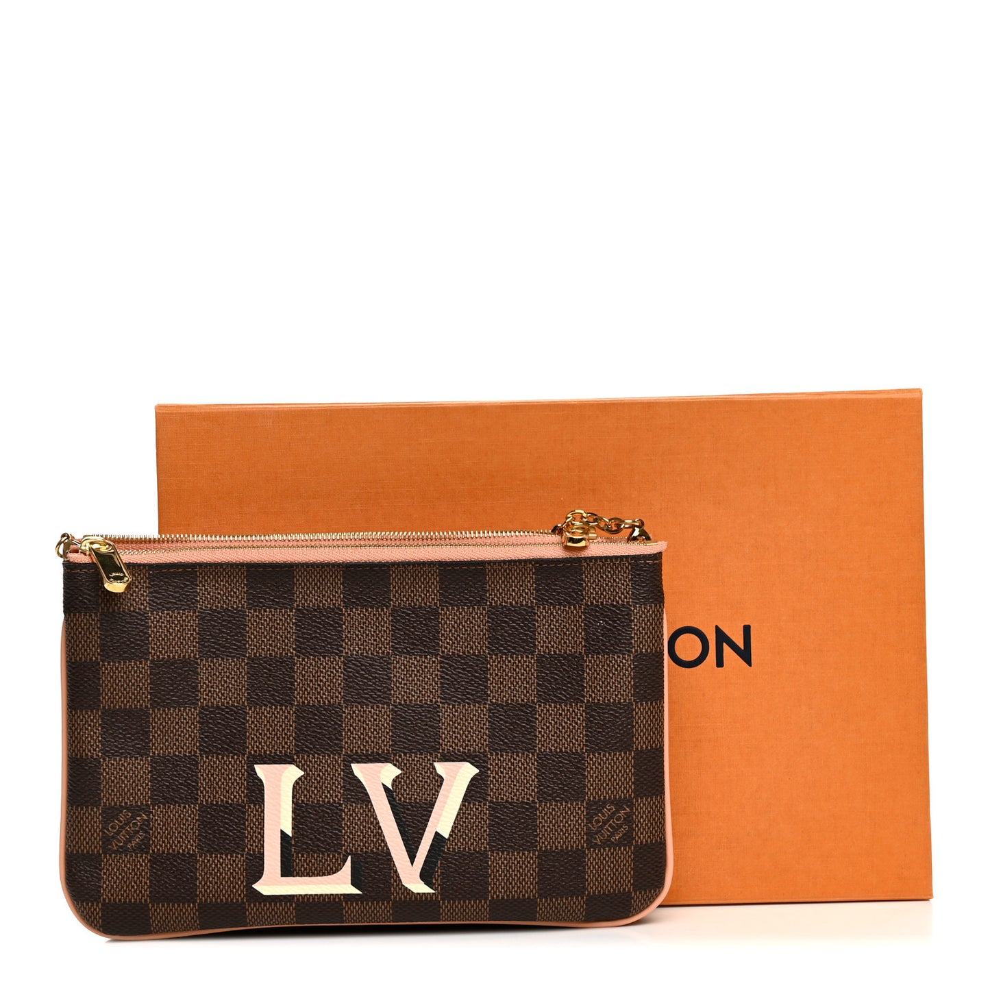 Damier Ebene Double Zip Pochette