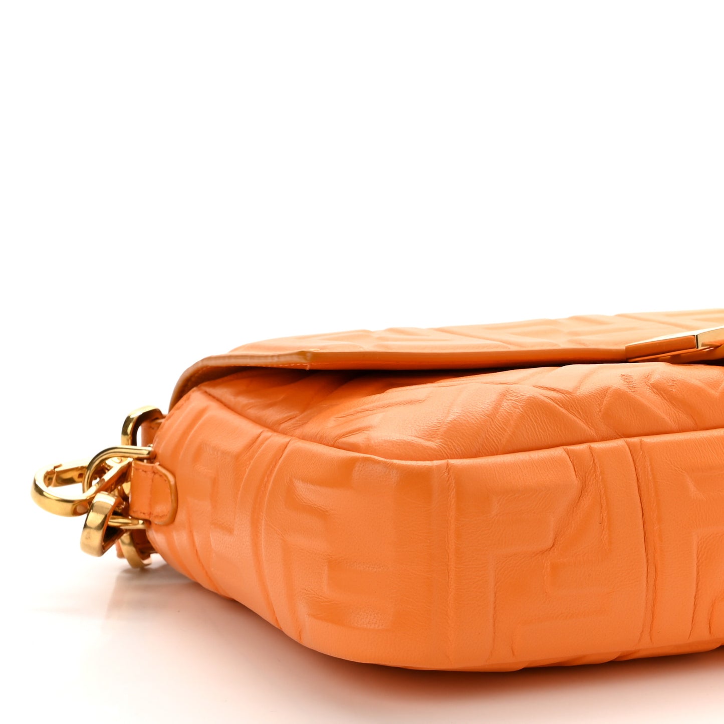 Nappa FF 1974 Embossed Baguette Clementine