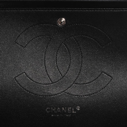 Chanel Lambskin Chevron Quilted Jumbo Double Flap So Black 7 of 9