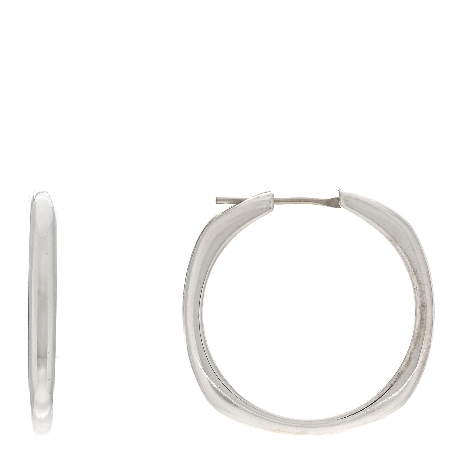 Tiffany Sterling Silver Square Cushion Hoop Earrings 1 of 4