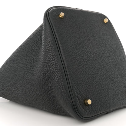 Hermes Taurillon Clemence Picotin Lock 22 MM Black 9 of 10
