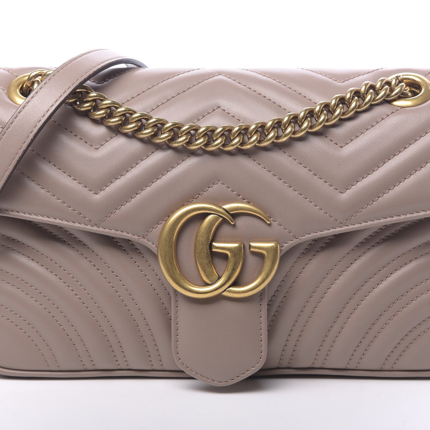 Calfskin Matelasse Small GG Marmont Shoulder Bag Porcelain Rose