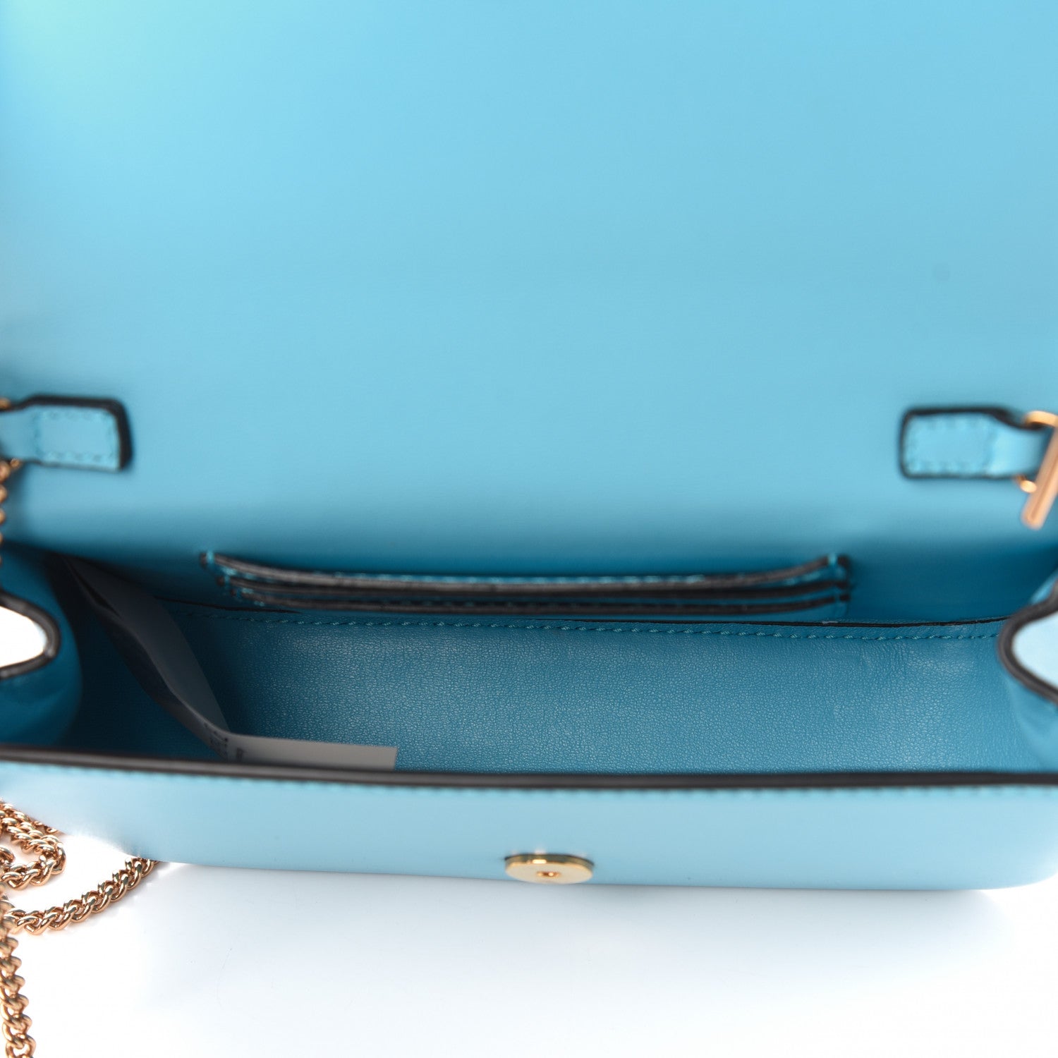 Versace Virtus Mini Wallet Chain Crossbody Blue 5 of 9